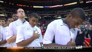 Marcus Canty Sings the National Anthem 2012 NCAA Champions Classic [upl. by Leahcimsemaj]