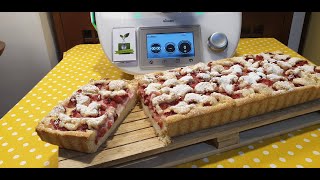 Crostata con crema pasticcera e fragole senza glutine per bimby TM6 TM5 TM31 [upl. by Asir479]