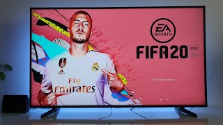 FIFA 20 Nintendo Switch Legacy Edition dock mode  4K HDR10 Samsung 55NU7093 138cm [upl. by Garett]