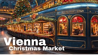 Vienna Christmas Market at Night  A Winter Wonderland in 2024 [upl. by Assina786]