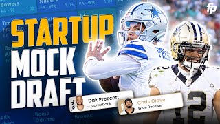 Dynasty Superflex Startup Mock Draft 2024 Fantasy Football [upl. by Yhotmit]