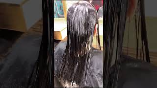 Brazilian keratin treatment for smooth hair 👩‍🦳keratinkeratintretmenttherapyhairtrendsproten [upl. by Oivat]