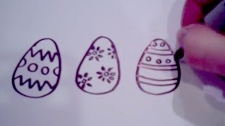 How to Draw Cartoon Easter Eggs [upl. by Lorak]