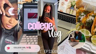 COLLEGE VLOG ep2 realistic  class out to eat lash appt car shopping chit chat  more [upl. by Iggie]