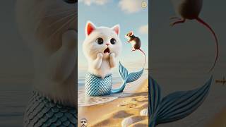 Mermaid cat gets rid of rats 😱😹❤️ cat ai catlover aicat cutecat catvideos 貓 [upl. by Leggat693]