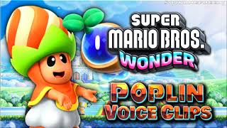 All Poplin Voice Clips • Super Mario Bros Wonder • Lines • Nintendo Switch [upl. by Akeem]