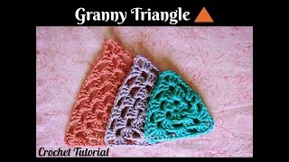 Crochet Made Easy  How to make a Granny Triangle Tutorial ♥ Pearl Gomez ♥ [upl. by Idnic]