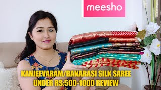 Meesho Traditional Silk SareeKanjeevaram Silk Banarasi Silk Saree Review Start Rs559 Only meesho [upl. by Bagley]