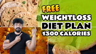 Weight Loss diet plan  Diet plan for fat loss  1300 Calories quick weight loss diet plan  Day 27 [upl. by Papotto601]