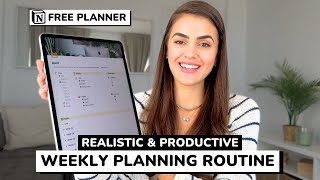 My Weekly Planning Routine to Create Work Life Balance  Free Notion Planner Template [upl. by Nylitsirk]