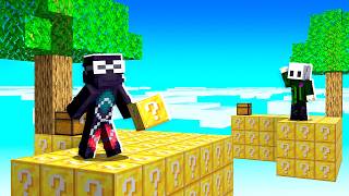 Converti En LUCKY BLOCKS Un Skyblock En MInecraft [upl. by Nylrebma]