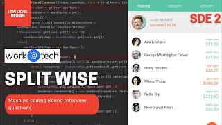 LowLevel Design of Split Wise  Expense Sharing  SDE2  Machine coding Round interview questions [upl. by Hugon101]