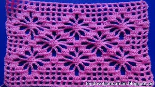 CROCHET Punto arañitas tejido en forma cuadrada para tejer blusas [upl. by Akvir]