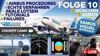 AIRBUS COCKPIT LIVE 👨‍✈️ 🎬FOLGE 10  🛫 MÜNCHEN  SAMOS  🎧 VATSIM EVENT  DISCOVER AIRLINES [upl. by Luca]