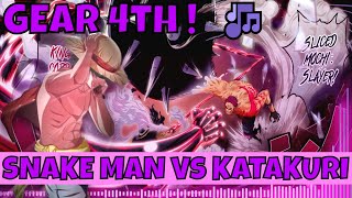 ☠ One Piece  Luffys Fierce Attack Theme Remix 🎵 Snake man vs Katakuri  La Boîte de Pandore [upl. by Leonora]