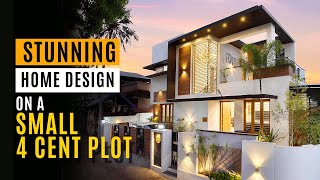 Modern Kerala House design  4 cent plot  4 BHK 1900 sq ft budget home  Graphite Devine Homes [upl. by Yuria]