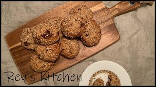 How To Make Chocolate Chip Cookies With Tahini and coated with sesame seeds [upl. by Nylikcaj796]