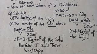 DENSITYMASS AND VOLUME EXAM QUESTION  Well Explained [upl. by Bret874]