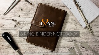 Leather Project 6 Ring Binder Notebook [upl. by Eldwon101]