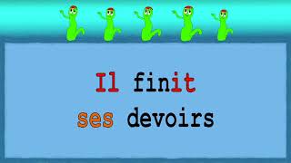 Verbe Finir présent de lindicatif  Adjectifs possessifs  Alain Le Lait [upl. by Ahsercel]