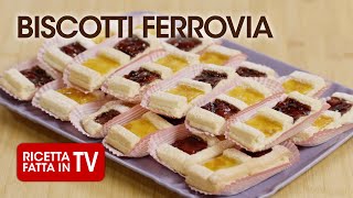 BISCOTTI FERROVIA di Benedetta Rossi  Ricetta TV Fatto in Casa per Voi [upl. by Cordelie]