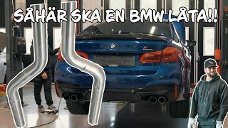 BYGGER NYTT AVGASSYSTEM PÅ EN BMW M5 COMP MED 800HK [upl. by Anelrac]