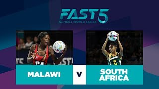 Malawi v South Africa  Fast5 Netball World Series 2017 [upl. by Rafe]