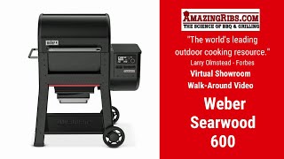 Watch The Weber Searwood 600 Pellet Grill Review From AmazingRibscom [upl. by Gnirol726]