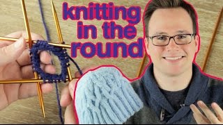 How to Knit in the Round Knitting in the Round on DoublePointed Needles [upl. by Thain668]