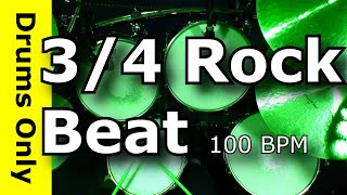 34 Drum Track  Rock 100 BPM [upl. by Enitnatsnoc]