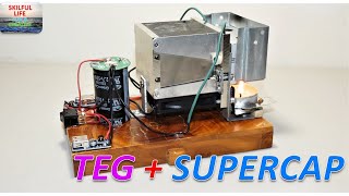 THERMOELECTRIC SUPERCAPACITOR POWER GENERATOR  TEG  PELTIER [upl. by Sesom]