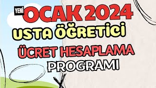 Ocak 2024 usta öğretici maaş hesaplama uygulaması Bu ay ne kadar maaş alacağım Örnek ücret hesabı [upl. by Enneiviv]