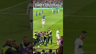 Pitch invader almost injured Ronaldo 🤦‍♂️ [upl. by Clari564]