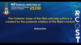 RCOST2018  The Posterior slope of the tibia articular surface is created by the posterior [upl. by Valente]