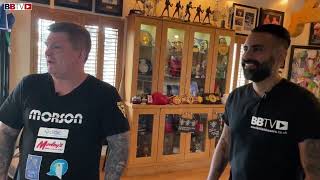 INSIDE “HITMAN’S BAR”  RICKY HATTON SHOWS US HIS BELTS amp COLLECTORS ITEMS BBTV CRIBS CLIPS [upl. by Nhoj]