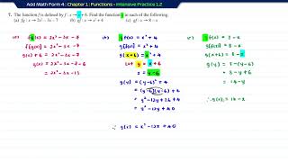 Add Math Form 4  Chapter 1 Functions  Intensive Practice 12 Question 6 to Question 10 [upl. by Mora977]