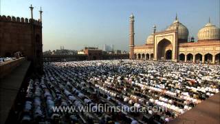 Id ul fitr Namaz at the Worldreflecting Mosque or Jama Masjid [upl. by Maharba490]