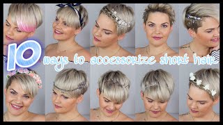 10 einfache Frisuren für kurze Haare  Hochzeit Wiesn Alltag Festival EASY SHORT HAIRSTYLES [upl. by Carlota]