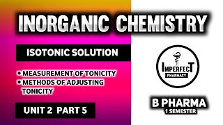 Isotonic Solution  Measurment Of Tonicity  Methods Of Adjusting Tonicity  B Pharma 1st Semester [upl. by Thgiwd]