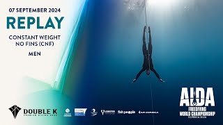 AIDA Depth World Championship Ajaccio 2024  Constant Weight No Fins CNF  Men [upl. by Derfla742]