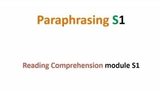 Paraphrasing S1 Techniques of Paraphrasing  استراتيجيات إعادة صياغة النصوص بطريقة احترافية و سهلة [upl. by Abbe697]