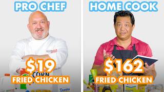 162 vs 19 Fried Chicken Pro Chef amp Home Cook Swap Ingredients  Epicurious [upl. by Sulakcin]