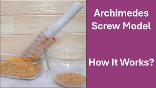 How To Make Archimedes Screw  Model Of Archimedes Screw School Project  How Archimedes Screw Works [upl. by Crary]