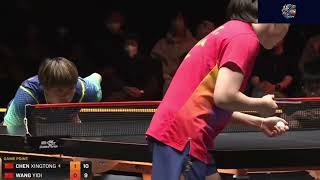 Xingtong Chen vs Wang Yidi  WS SF  WTT Finals Fukuoka 2024 [upl. by Anoiuq790]