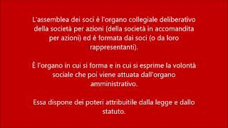 DIRITTO COMMERCIALE riassunto LASSEMBLEA [upl. by Chapa134]