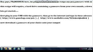 PS3 gamesave resigner 14 tutorial [upl. by Ck]