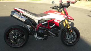 2016 TERMIGNONI DUCATI HYPERMOTARD 939 SP FULL RACE EXHAUST without db killer [upl. by Nnaillij]