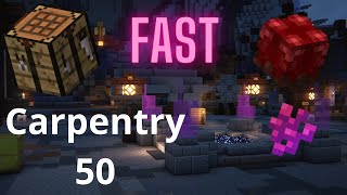 HOW TO QUICKLY GET CARPENTRY 50 ON HYPIXEL SKYBLOCK [upl. by Nele]