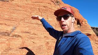 Geologist explains southern Utahs Navajo Sandstone and Moqui marbles at Snow Canyon State Park [upl. by Nodnorb]