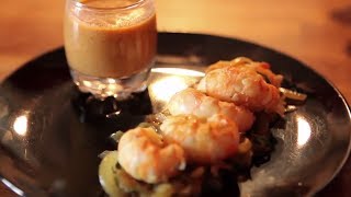 Recette  Langoustines à lestragon flambées à la vodka et bisque crémeuse par Bridélice [upl. by Vasiliki]